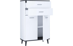 Kommode Lindas 60 x 97 cm, Weiss/Anthrazit