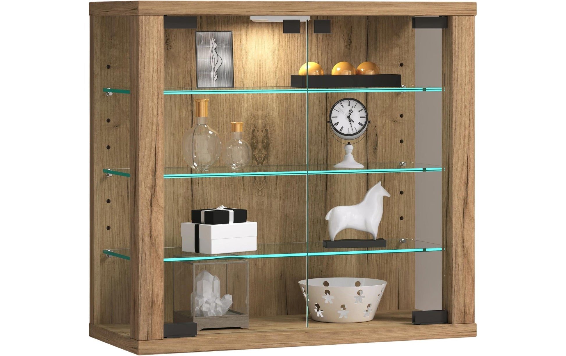 Vitrine Vitrosa S 42.6 x 39.9 cm, Honig - Eiche - MEGART