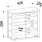 Vitrine Vitrosa S 42.6 x 39.9 cm, Anthrazit - MEGART