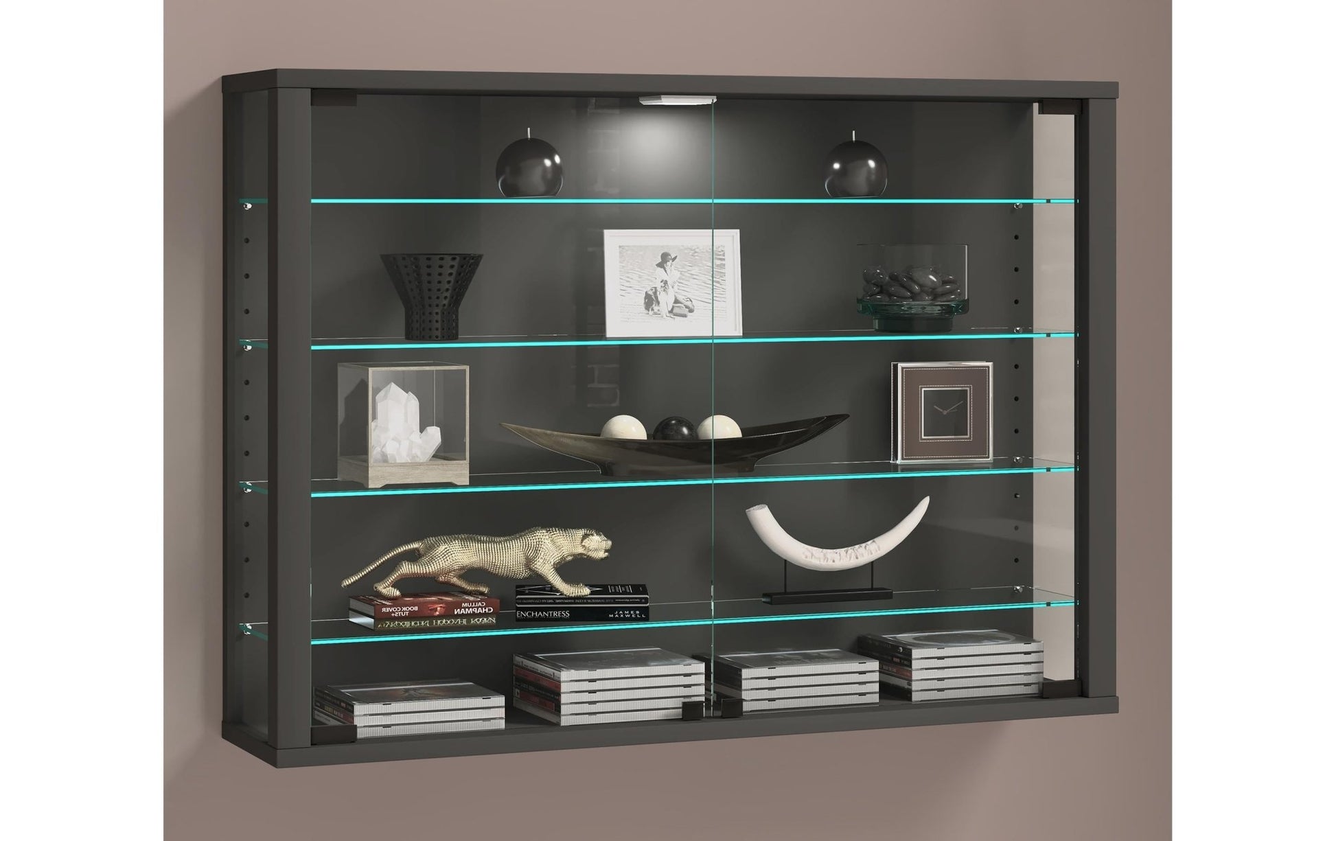 Vitrine Vitrosa L 82.6 x 59.9 cm, Anthrazit - MEGART