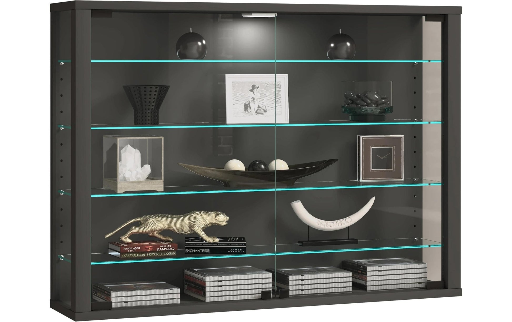 Vitrine Vitrosa L 82.6 x 59.9 cm, Anthrazit - MEGART