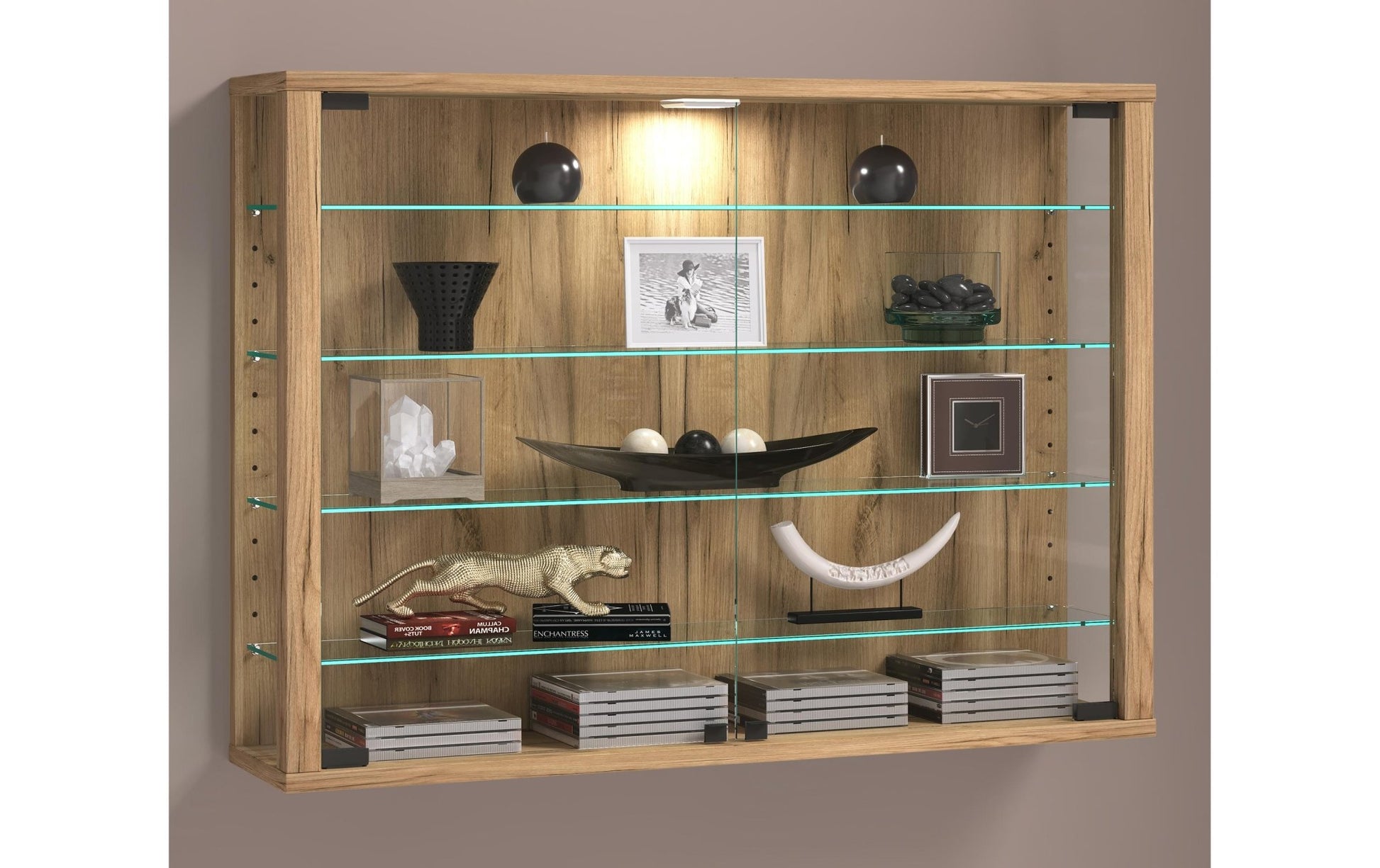 Vitrine Vitrosa L 82.6 x 59.9 cm, Honig - Eiche - MEGART