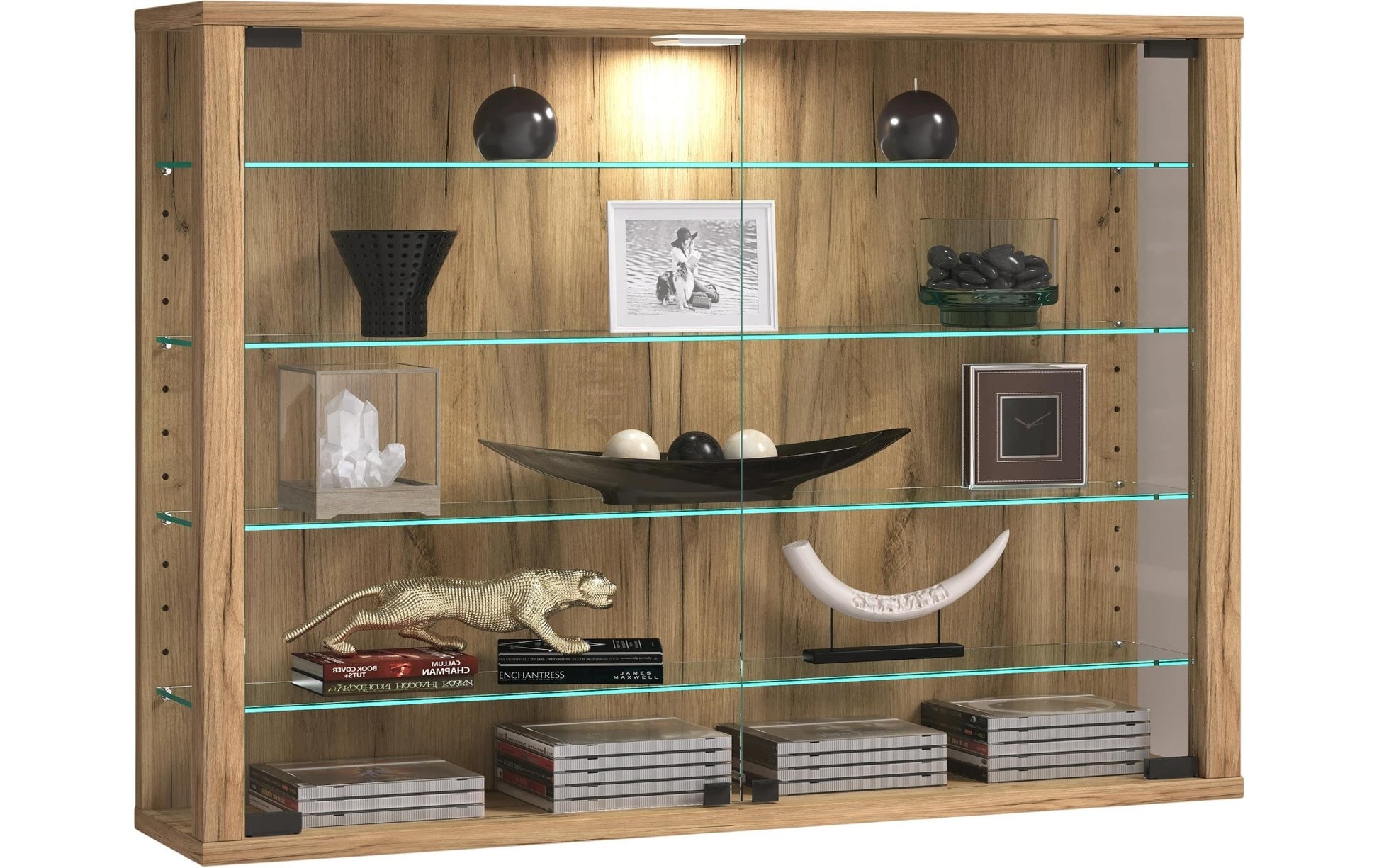 Vitrine Vitrosa L 82.6 x 59.9 cm, Honig - Eiche - MEGART