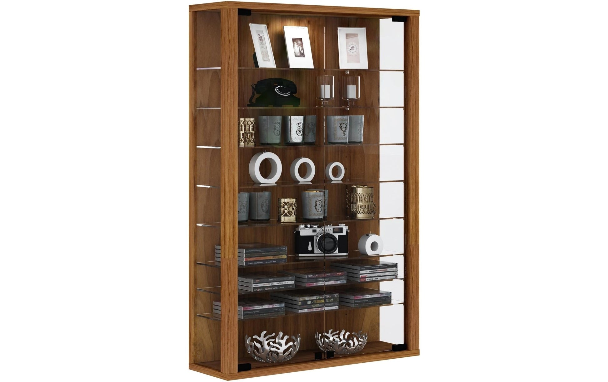 Vitrine Vitrosa Mini 59 x 91.3 cm, Kern - Nussbaum - MEGART