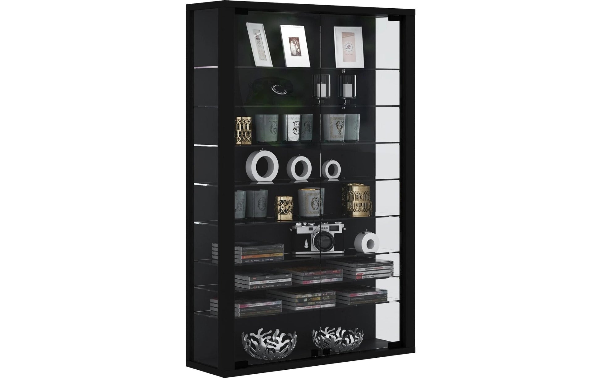 Vitrine Vitrosa Mini 59 x 91.3 cm, Schwarz - MEGART