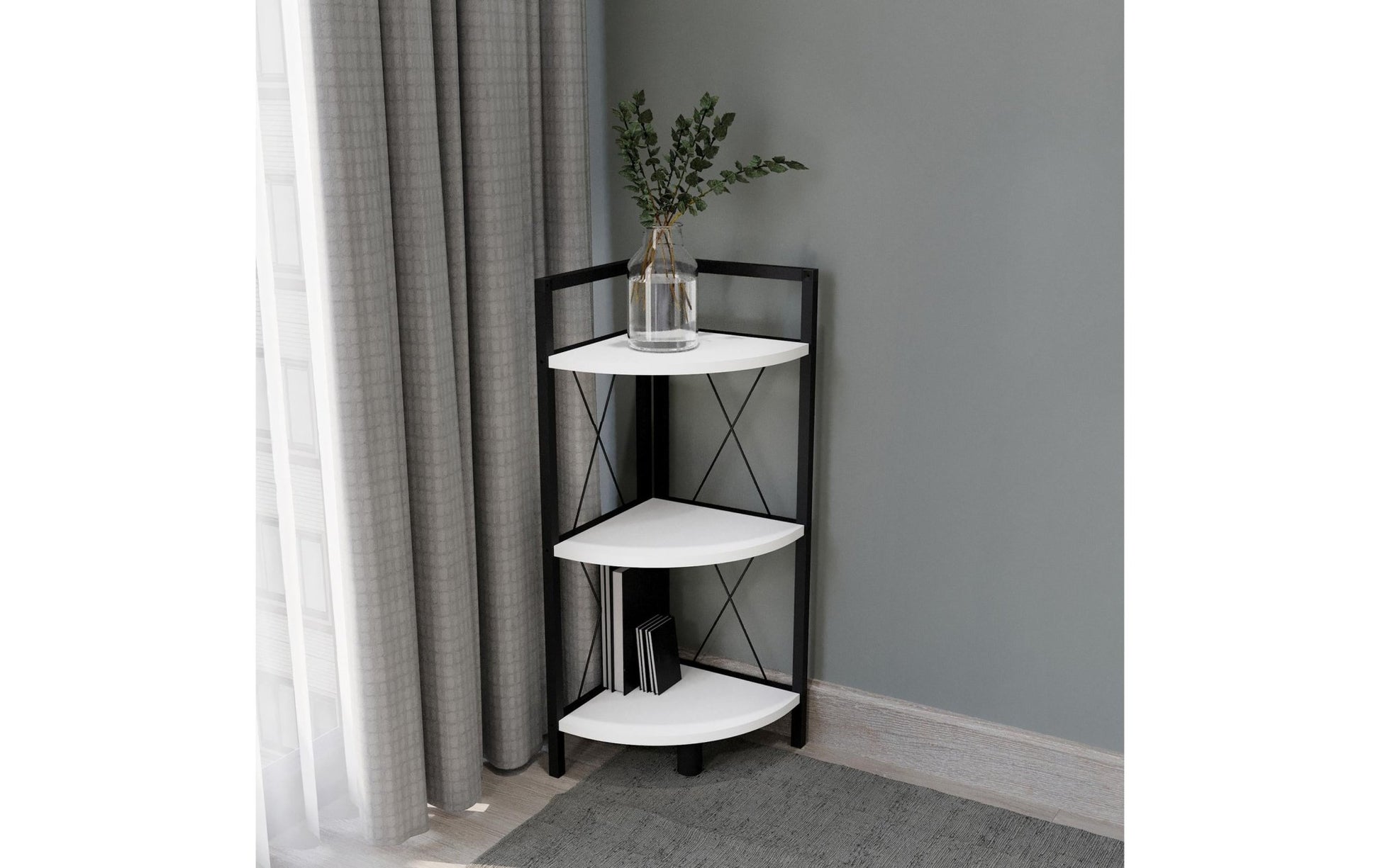 Regal Insasi 3 34 x 87 cm, Weiss - MEGART