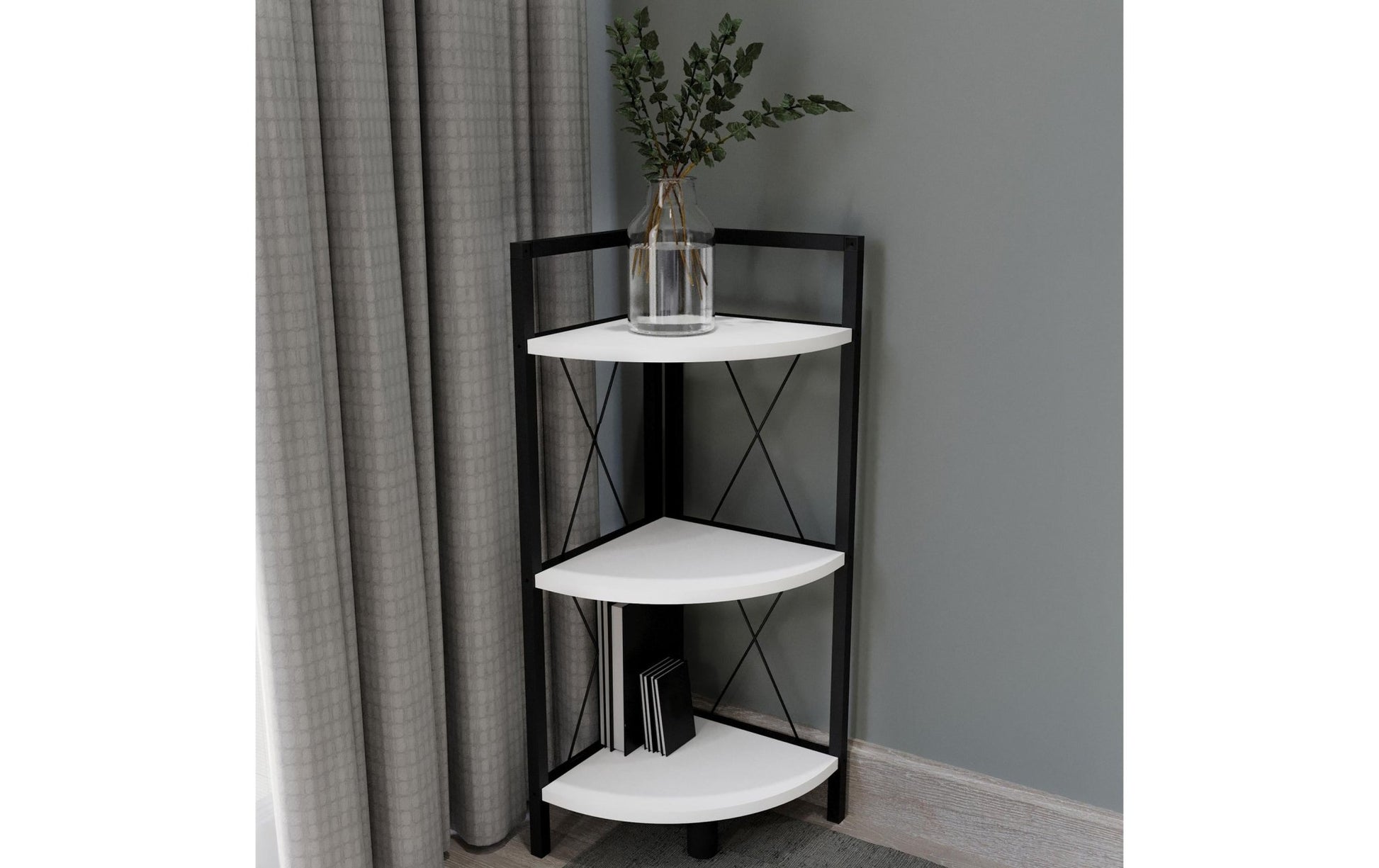 Regal Insasi 3 34 x 87 cm, Weiss - MEGART
