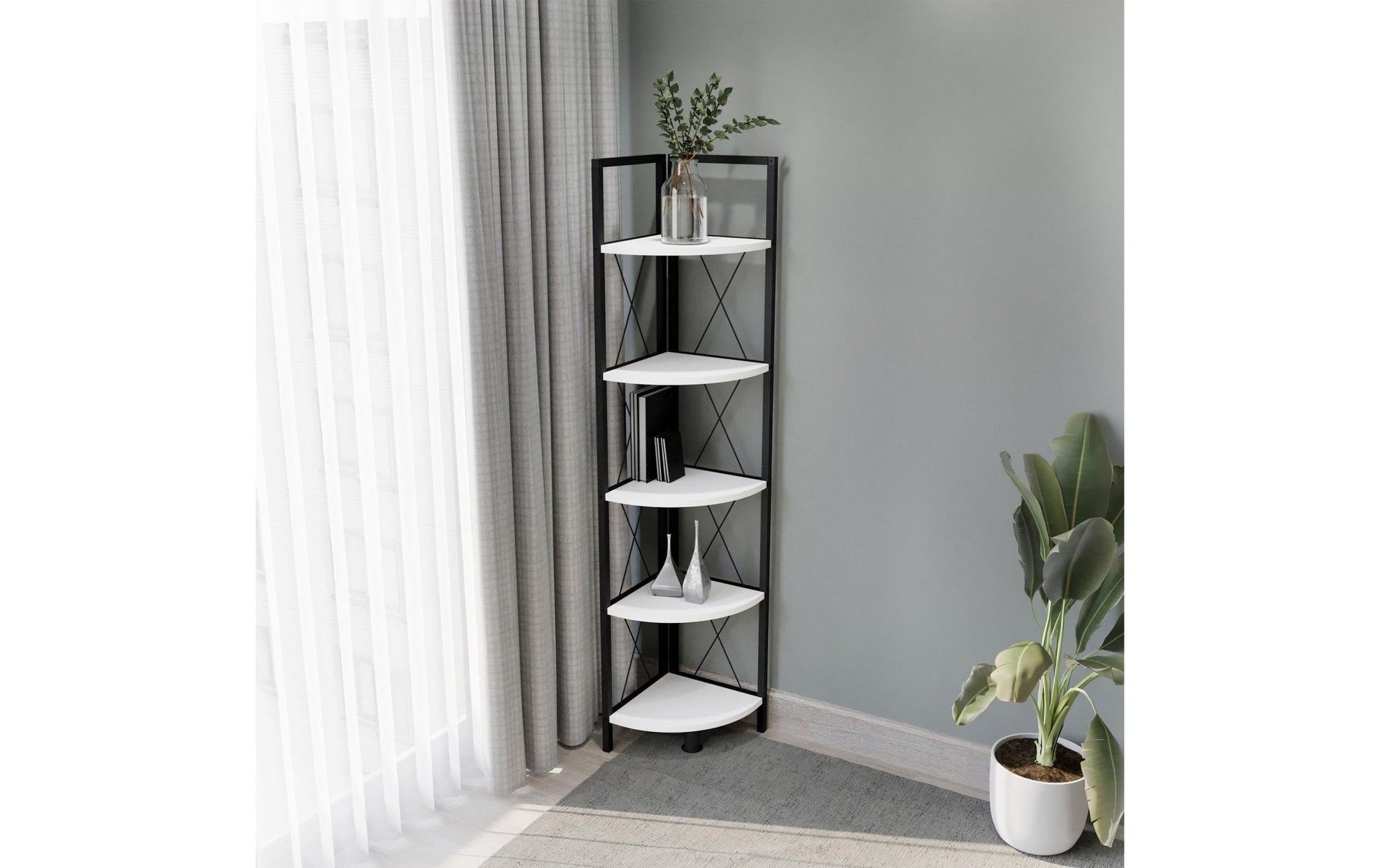 Regal Insasi 5 34 x 160 cm, Weiss - MEGART