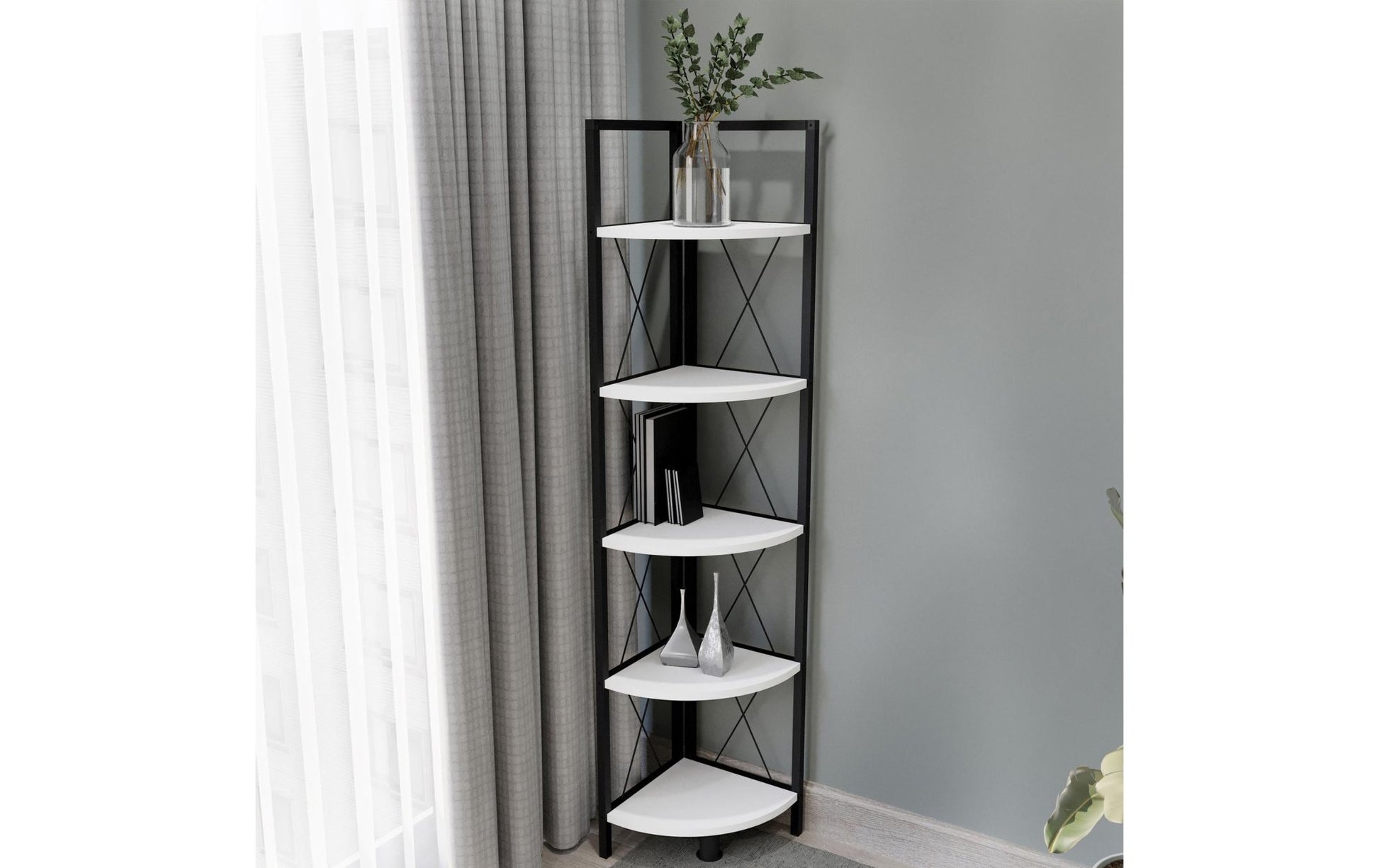 Regal Insasi 5 34 x 160 cm, Weiss - MEGART