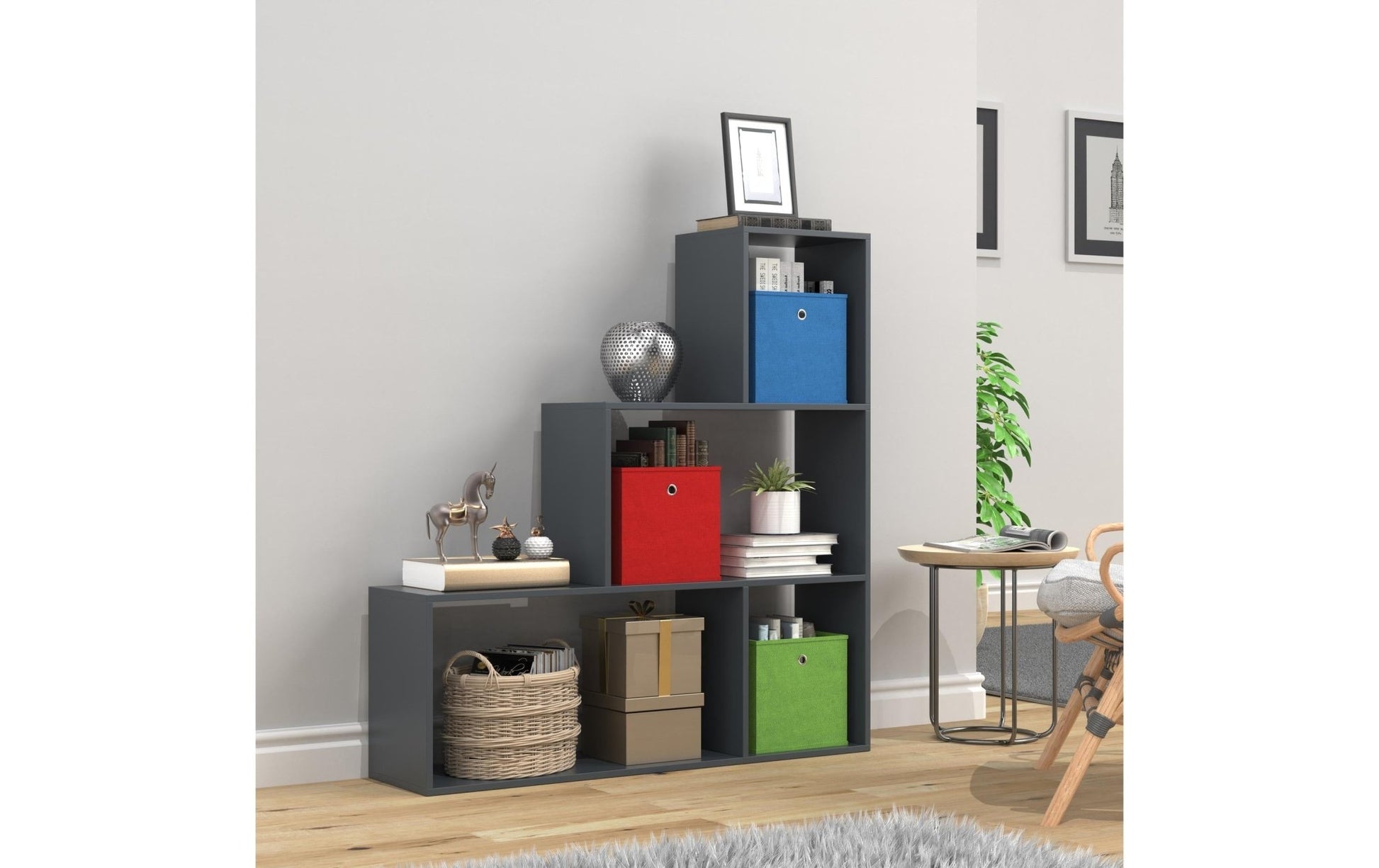Regal Dubila M 117 x 123 cm, Anthrazit - MEGART