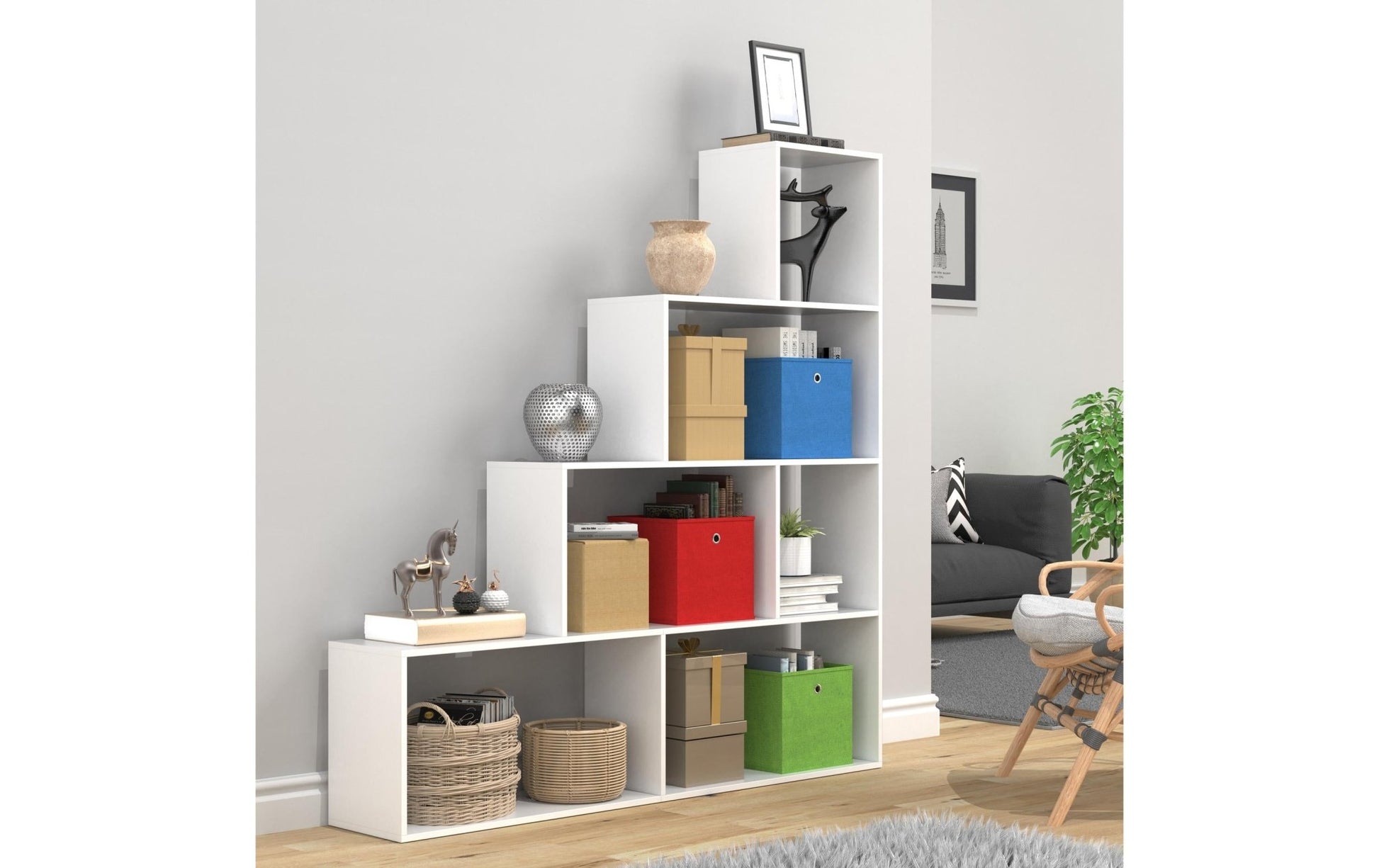 Regal Dubila L 155 x 163 cm, Weiss - MEGART
