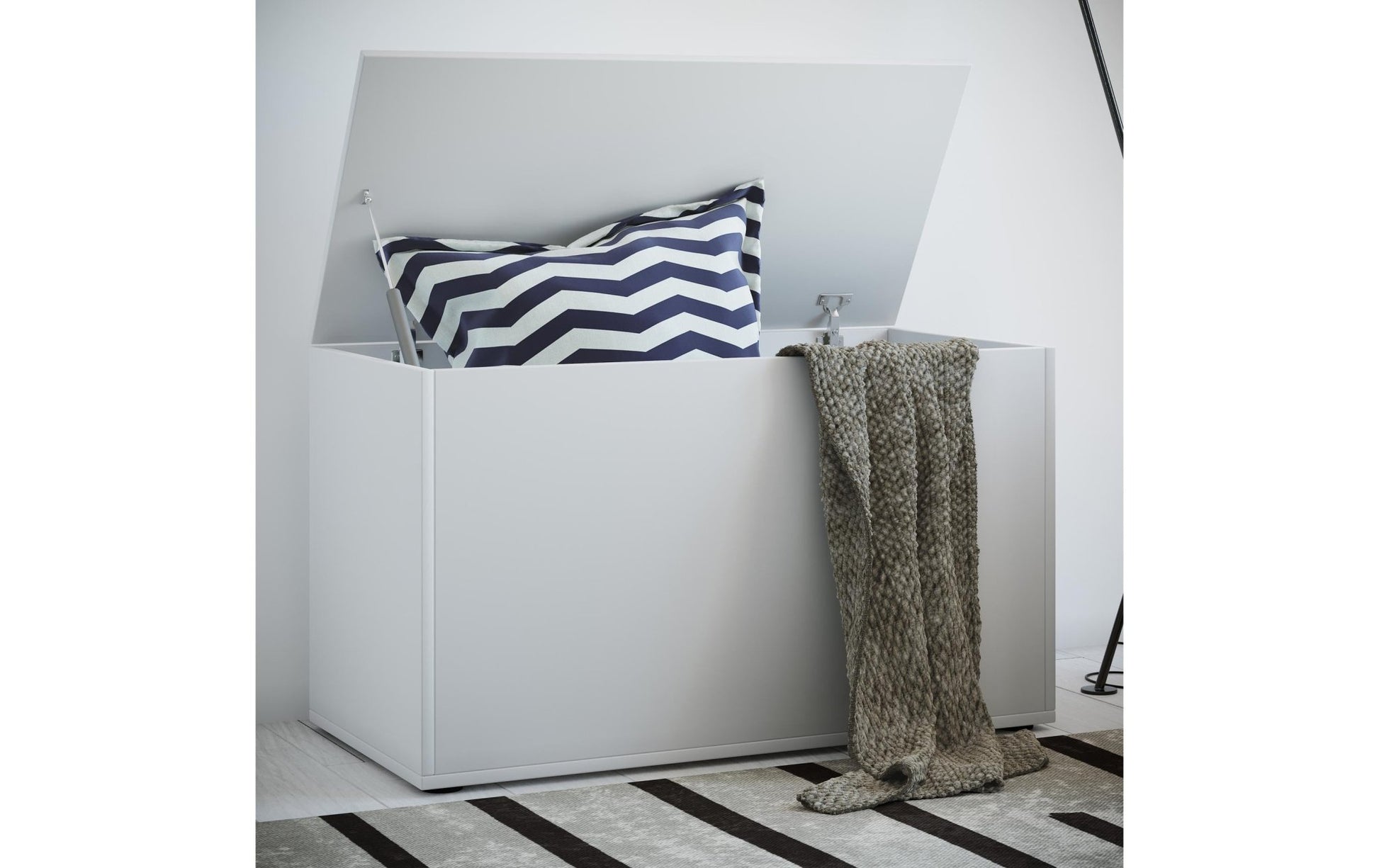 Sitztruhe Bendola 82 x 49 cm, Weiss - MEGART