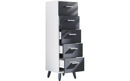 Cassettiera Landos M 30 x 100 cm, bianco/antracite