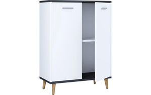 Kommode Landos 60 x 81.4 cm, Weiss/Anthrazit