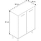 Cassettiera Landos 60 x 81,4 cm, bianco/antracite