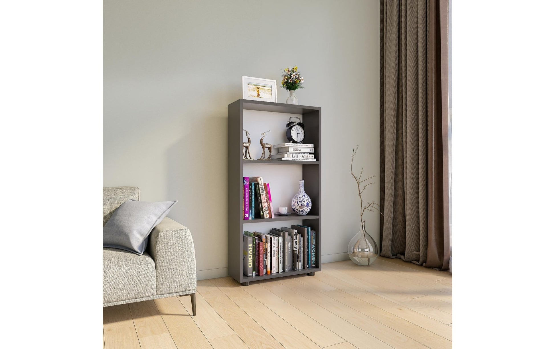 Regal Bulas 3 - fach 108 x 56 cm, Anthrazit - MEGART