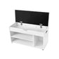 Sitzbank mit Polster 80 x 44 cm, Weiss - MEGART