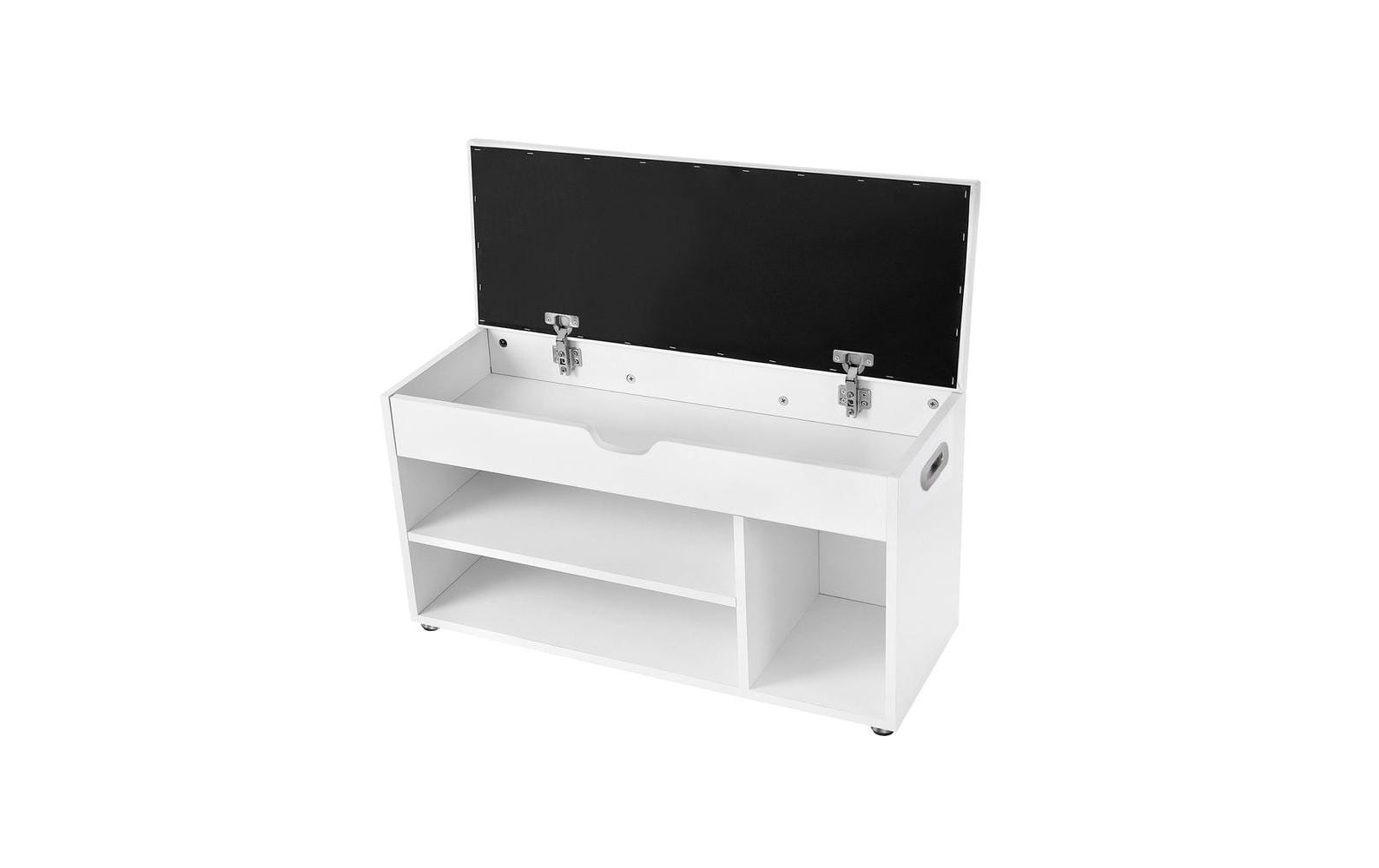 Sitzbank mit Polster 80 x 44 cm, Weiss - MEGART