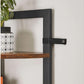 Regal mit 5 Ablagen 30 x 150 cm, Braun/Schwarz - MEGART