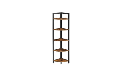 Regal mit 5 Ablagen 30 x 150 cm, Braun/Schwarz - MEGART