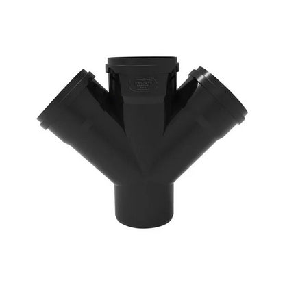 Abzweigung Dreifach Phono Black 45° MF - MEGART
