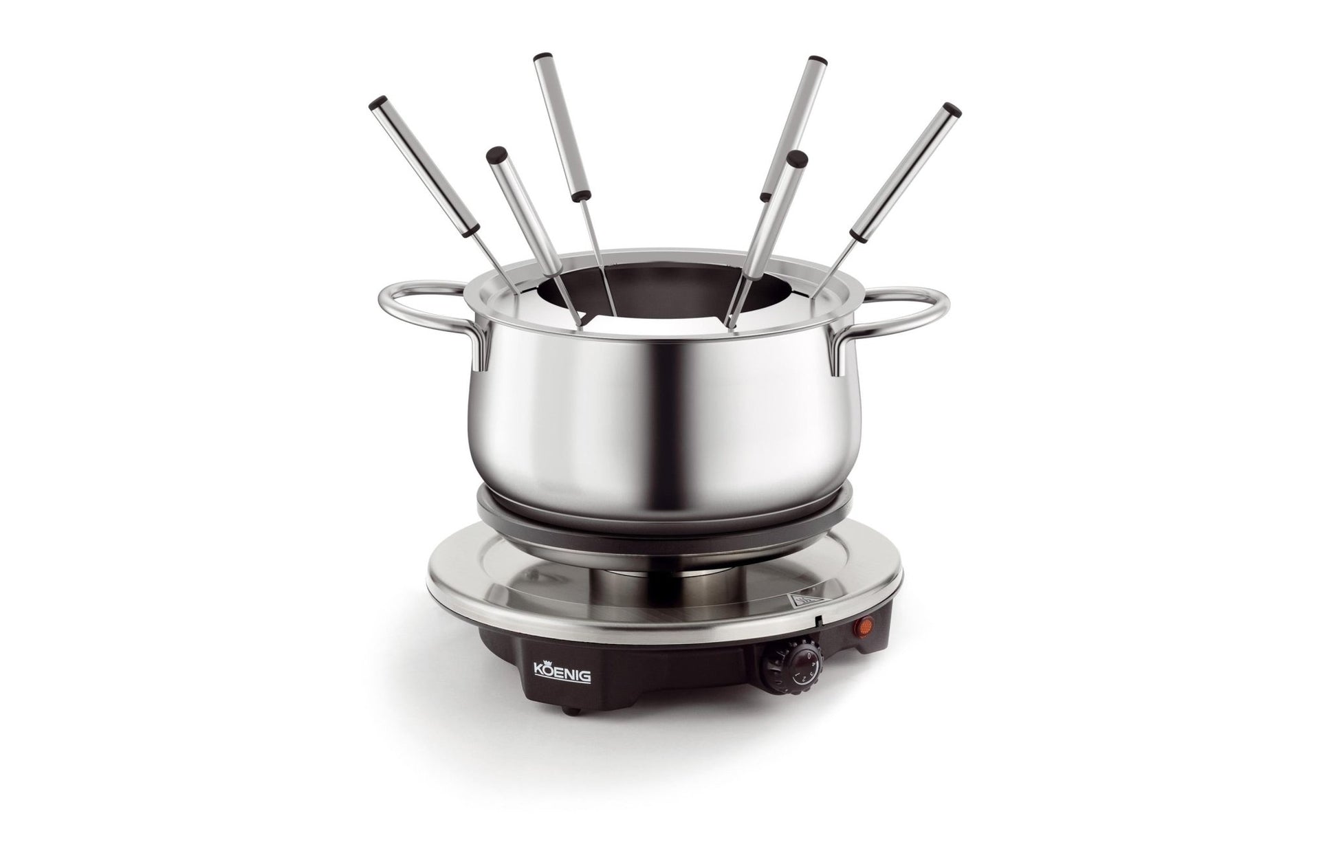 Fleischfondue - Set Bourguignonne/ Chinoise 8 Teile, Silber - MEGART