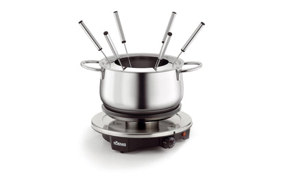 Fleischfondue - Set Bourguignonne/ Chinoise 8 Teile, Silber - MEGART