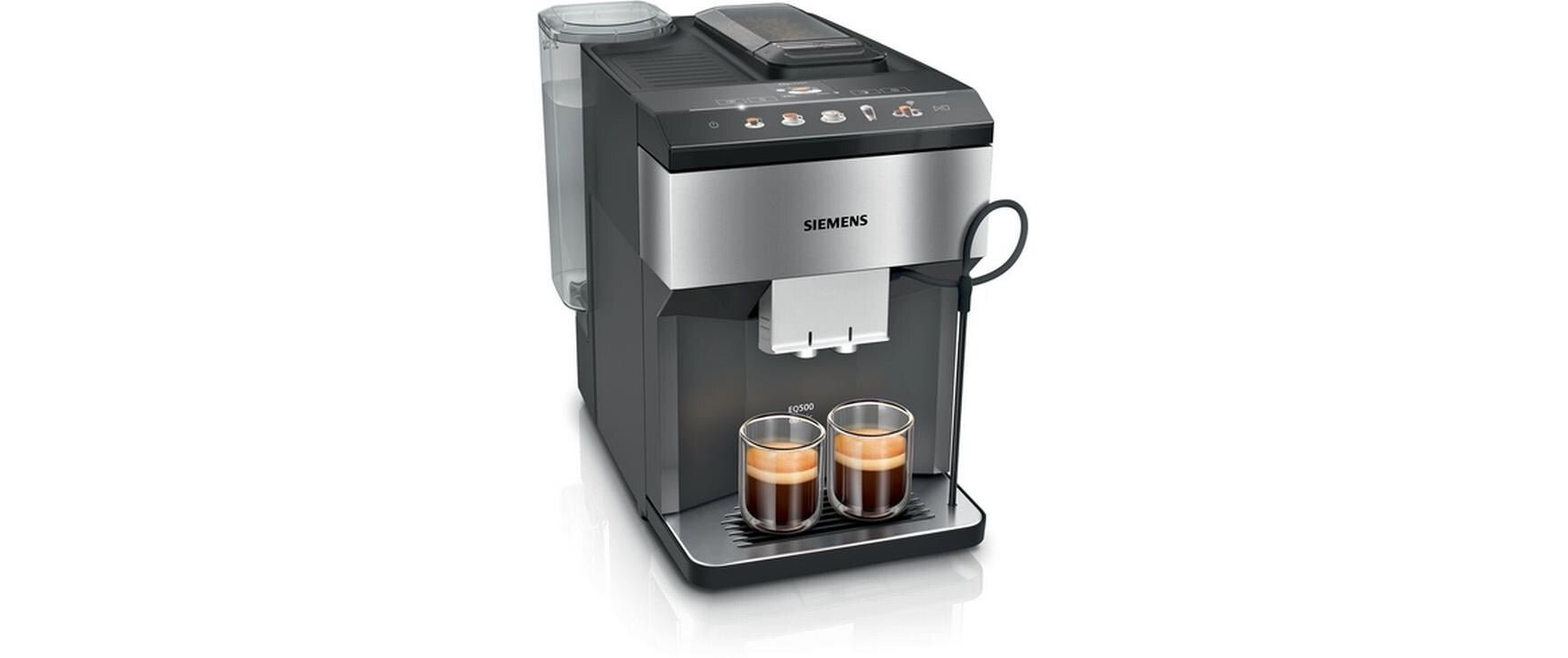 Kaffeevollautomat EQ500 Classic Connect Edelstahl, Schwarz - MEGART