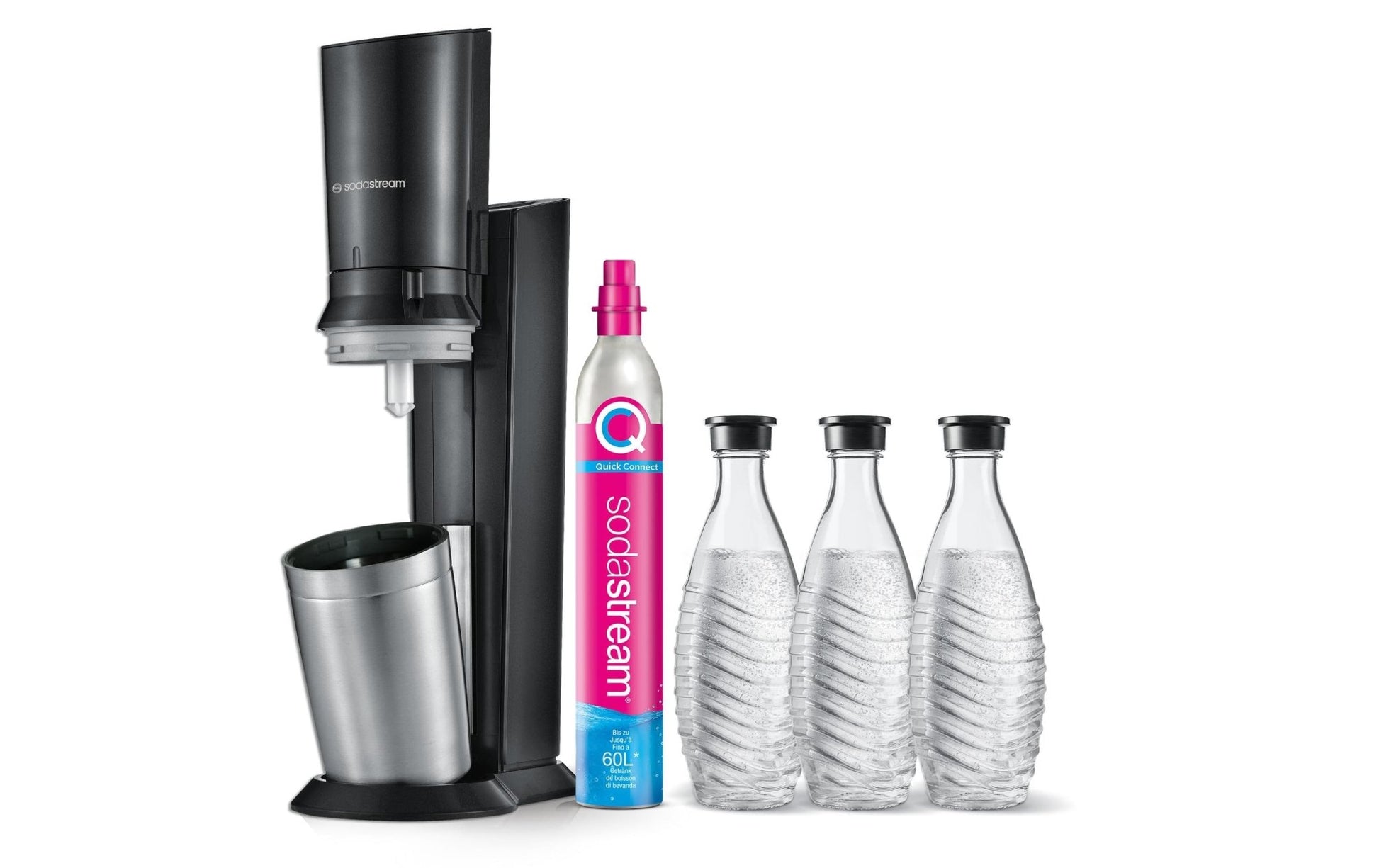 Wassersprudler Crystal CQC Megapack Schwarz - MEGART