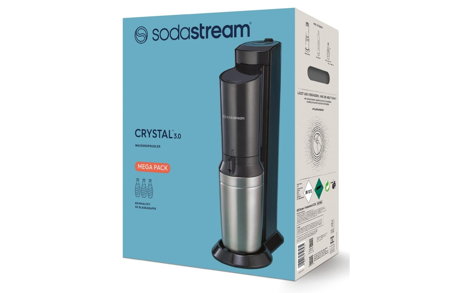 Wassersprudler Crystal CQC Megapack Schwarz - MEGART