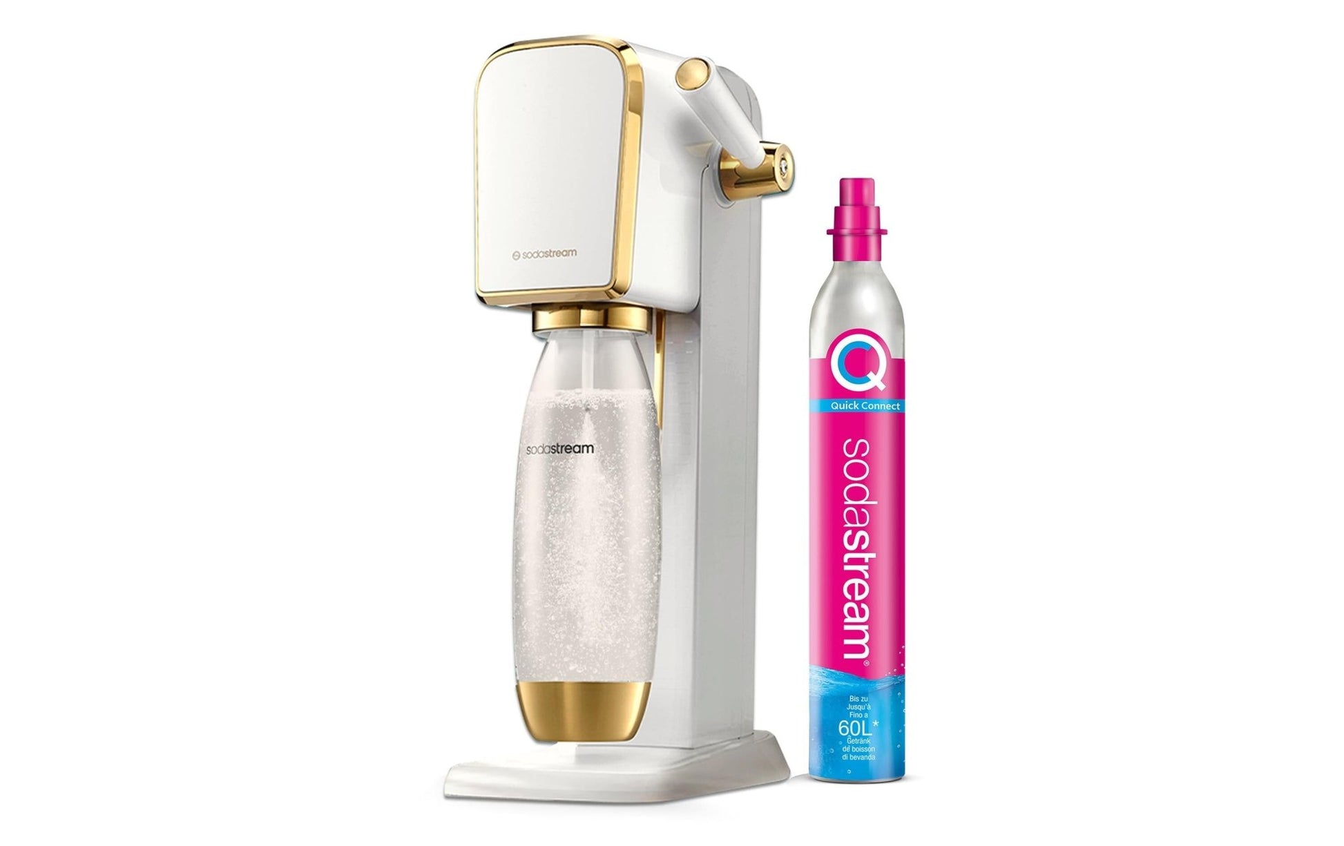 Wassersprudler Art Weiss/Gold - MEGART