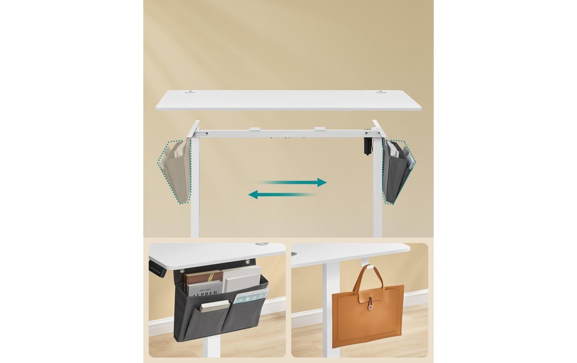 Songmics Stehtisch 140 x 60 cm, höhenverstellbar - MEGART