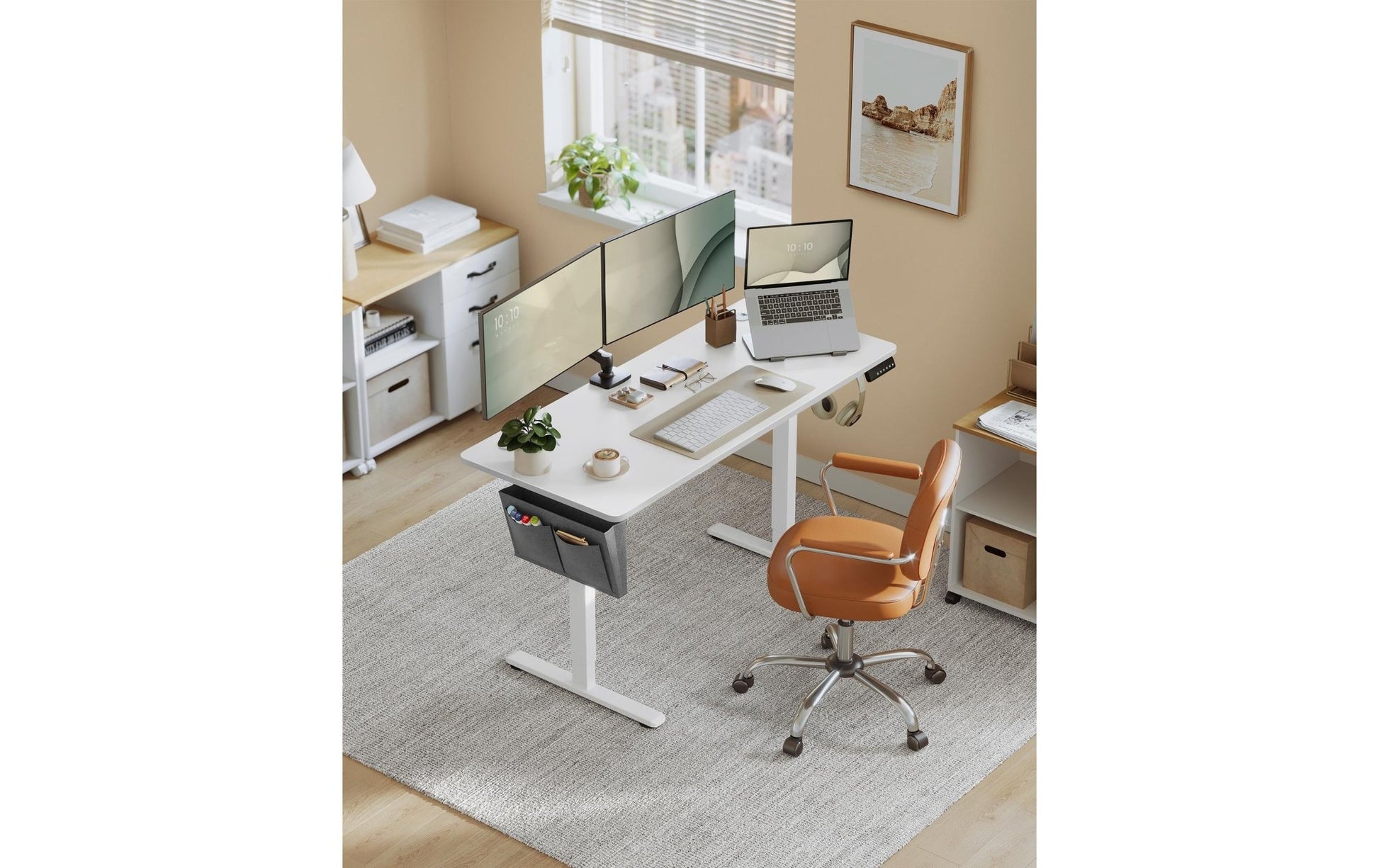 Songmics Stehtisch 140 x 60 cm, höhenverstellbar - MEGART