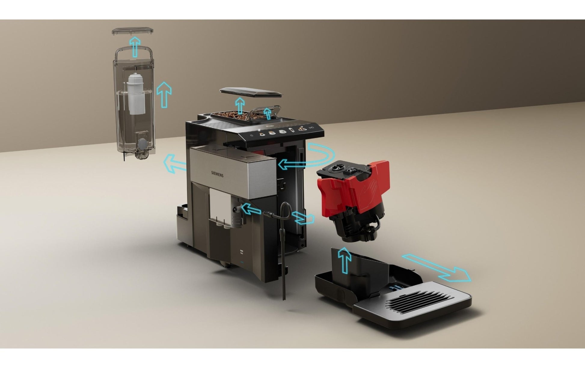 Kaffeevollautomat EQ500 TQ517D03 Schwarz - MEGART