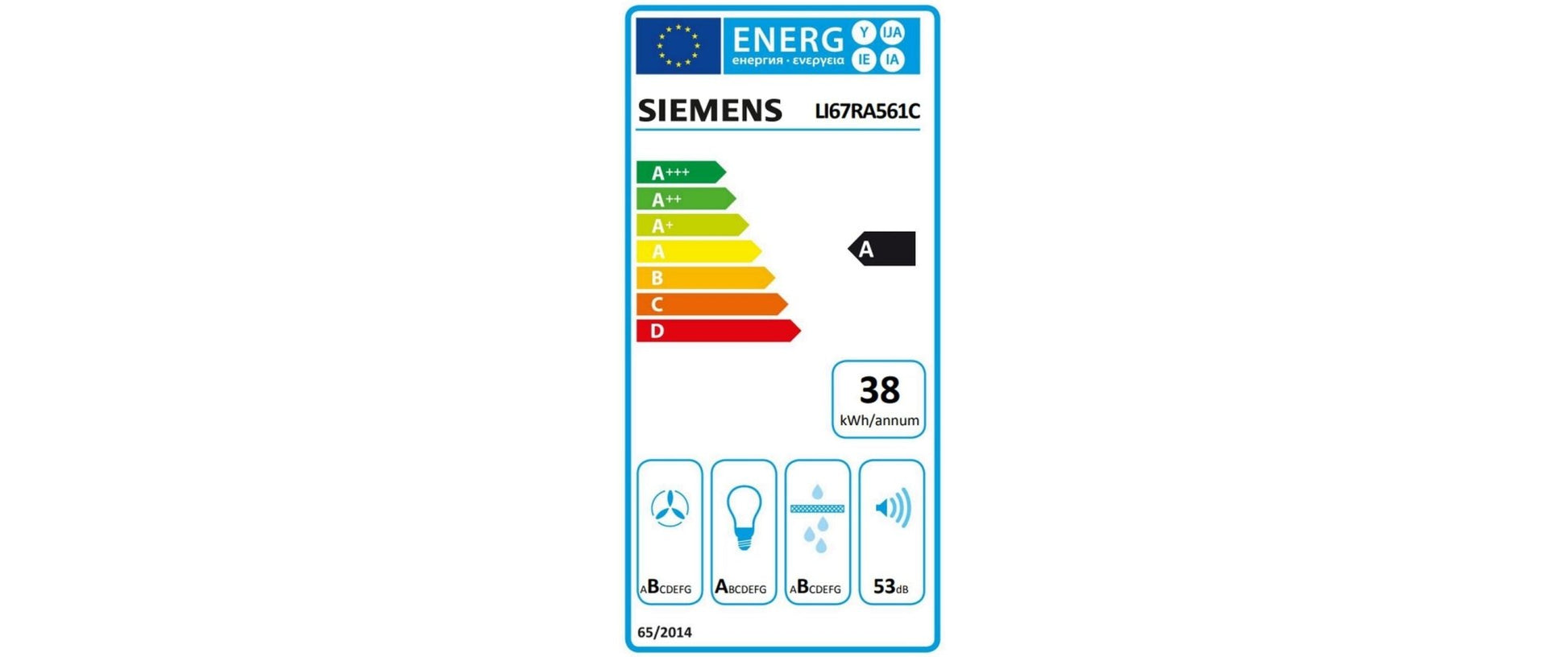 Flachschirmhaube LI67RA561C 3 Stufen + intensiv - MEGART