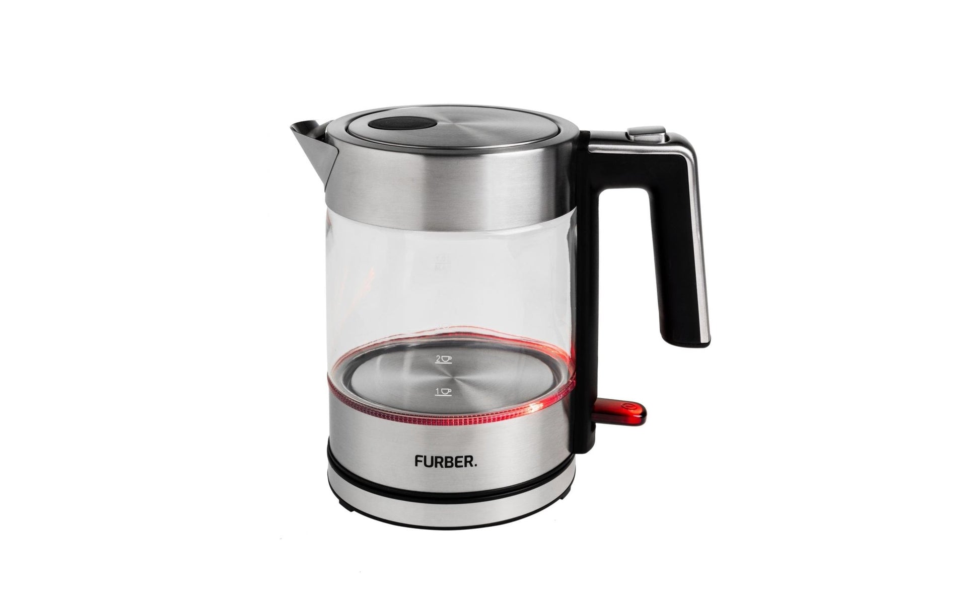 Wasserkocher Vetro 1 l, Silber/Transparent - MEGART