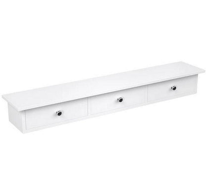 Wandregal mit Schubladen Weiss - MEGART