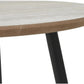 Beistelltisch Aalst 55 x 45 cm, Braun/Schwarz - MEGART