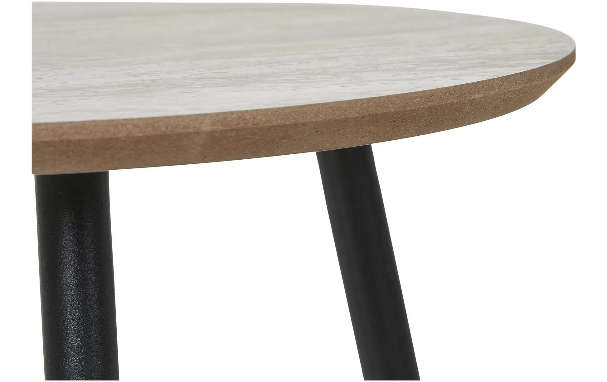Beistelltisch Aalst 55 x 45 cm, Braun/Schwarz - MEGART