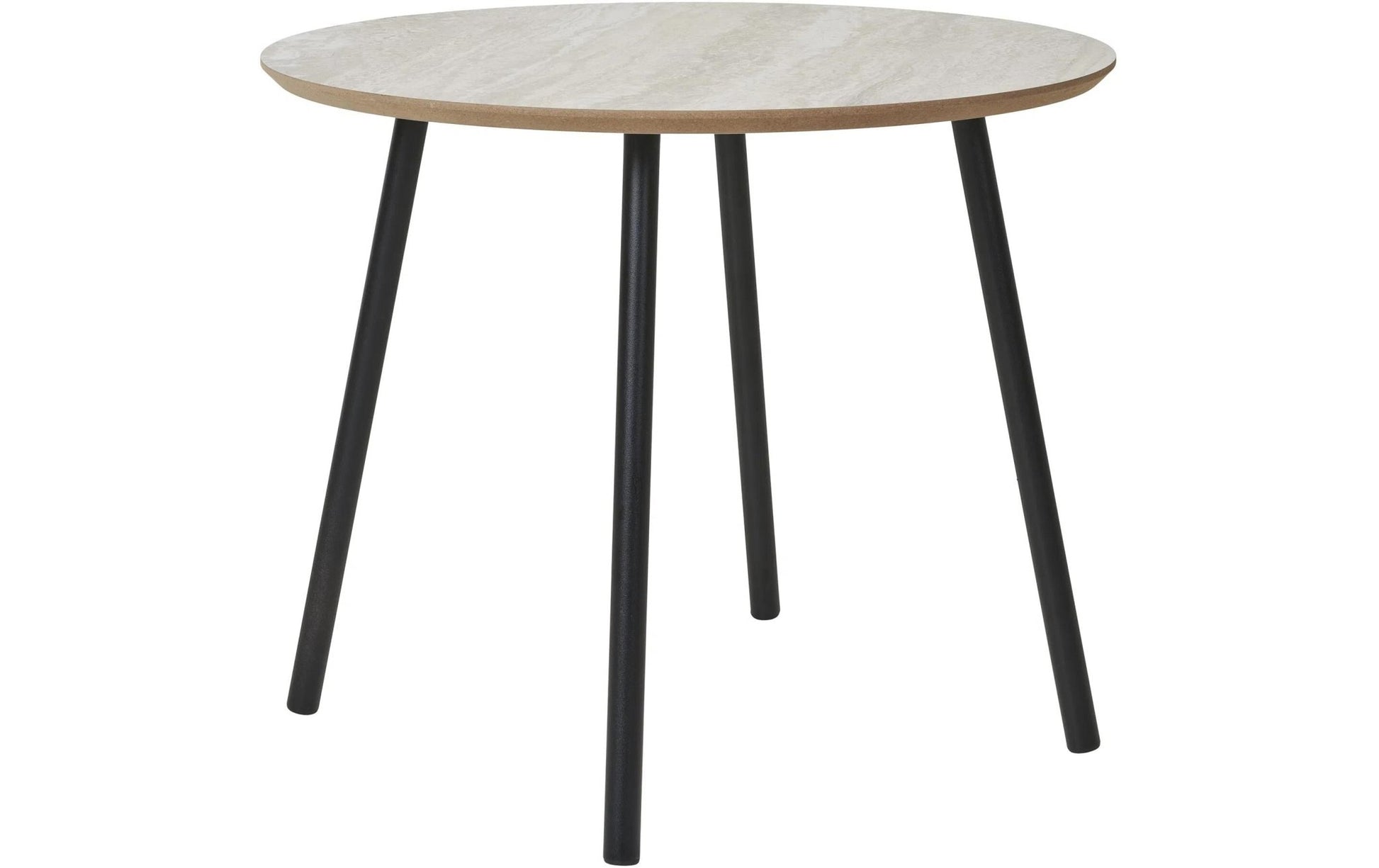 Beistelltisch Aalst 55 x 45 cm, Braun/Schwarz - MEGART