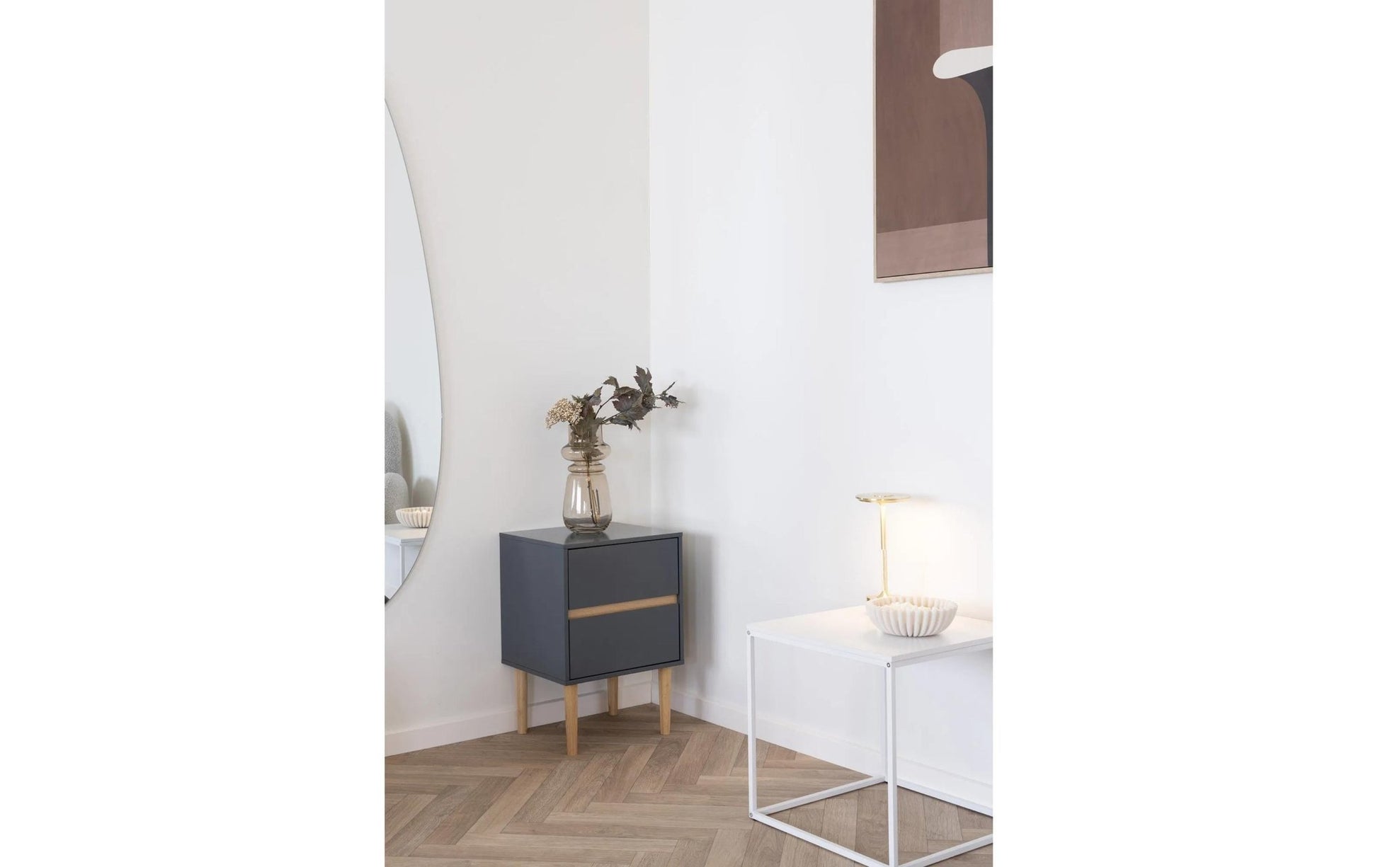 Beistelltisch Vita 45 x 45 cm, Weiss - MEGART