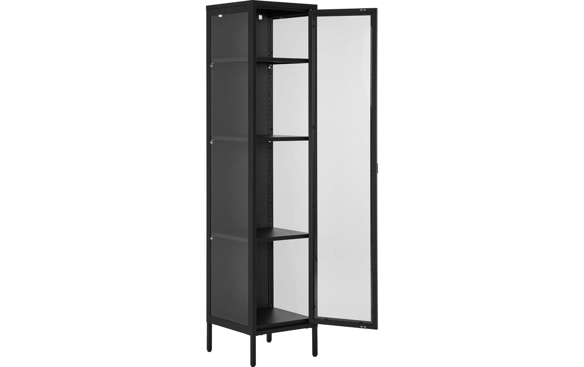 Vitrine Brisbane 180 x 40 cm, Schwarz - MEGART