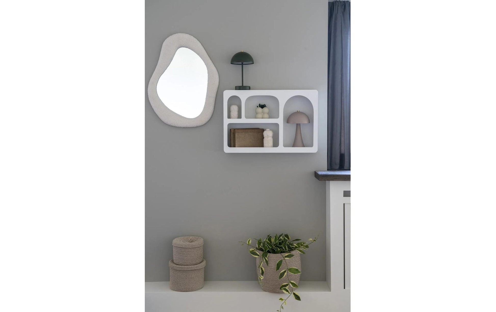 Wandregal Bryne 40 x 13 x 60 cm, Weiss - MEGART