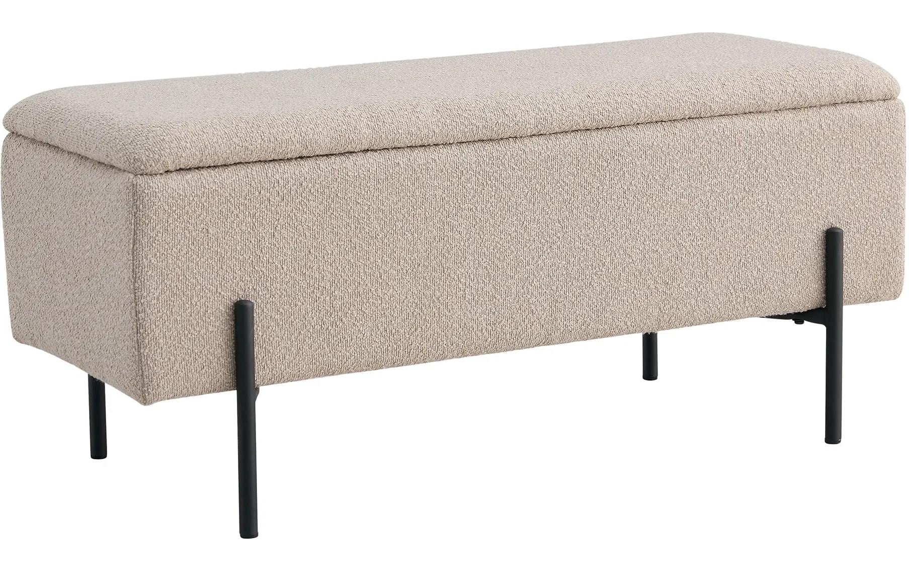 Sitztruhe Watford 36.5 x 95 x 46 cm, Beige - MEGART