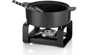 Käsefondue - Set Roman 9 Teile, Schwarz - MEGART