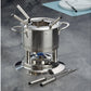 Fleischfondue - Set Cailin 10 Teile, Silber - MEGART