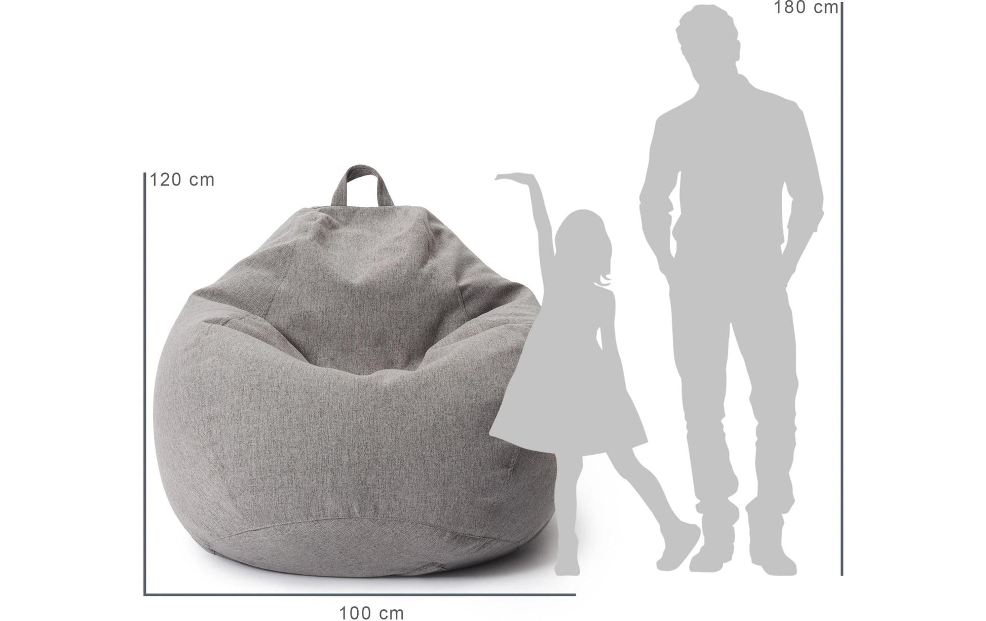 Sitzsack Comfort Line 315 L, Hellgrau - MEGART