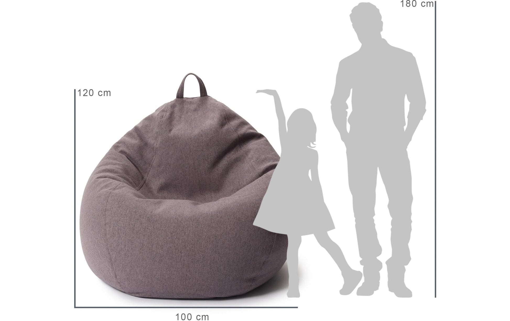 Sitzsack Comfort Line 315 L, Dunkelgrau - MEGART