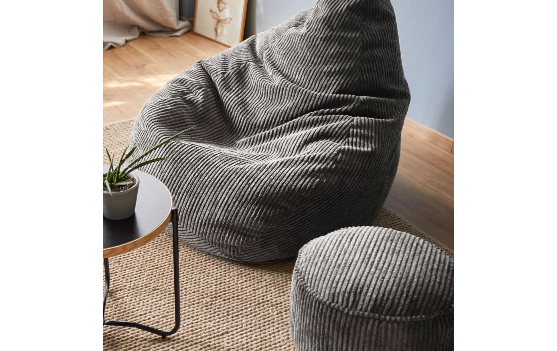 Sitzsack Giant Cord 400 L, Dunkelgrau - MEGART