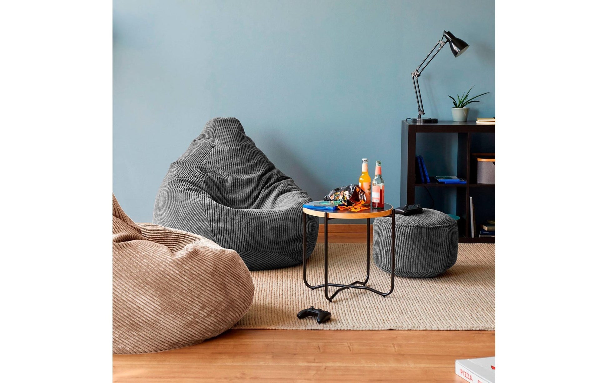 Sitzsack Giant Cord 400 L, Dunkelgrau - MEGART